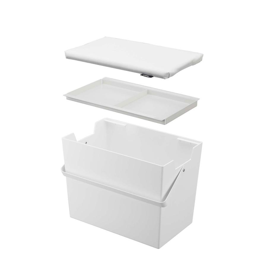 アイロン台 山崎実業 正規品 TOWER タワー アイロン掛けできる蓋付きアイロン収納ケース おすすめ ホワイト | tower | 10