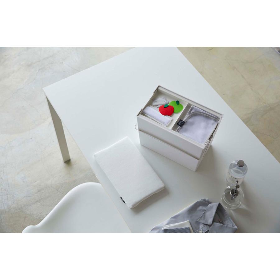 アイロン台 山崎実業 正規品 TOWER タワー アイロン掛けできる蓋付きアイロン収納ケース おすすめ ホワイト | tower | 03