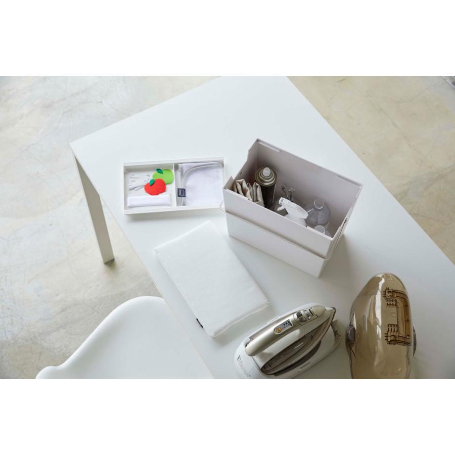 アイロン台 山崎実業 正規品 TOWER タワー アイロン掛けできる蓋付きアイロン収納ケース おすすめ ホワイト | tower | 05