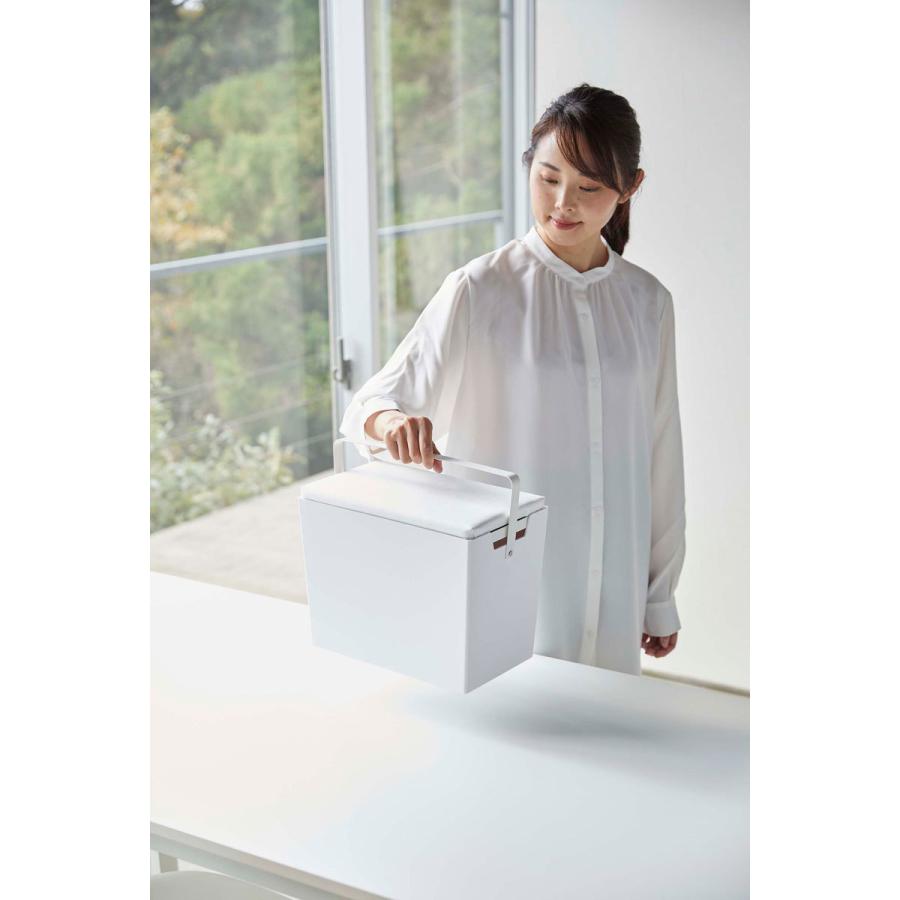 アイロン台 山崎実業 正規品 TOWER タワー アイロン掛けできる蓋付きアイロン収納ケース おすすめ ホワイト | tower | 07