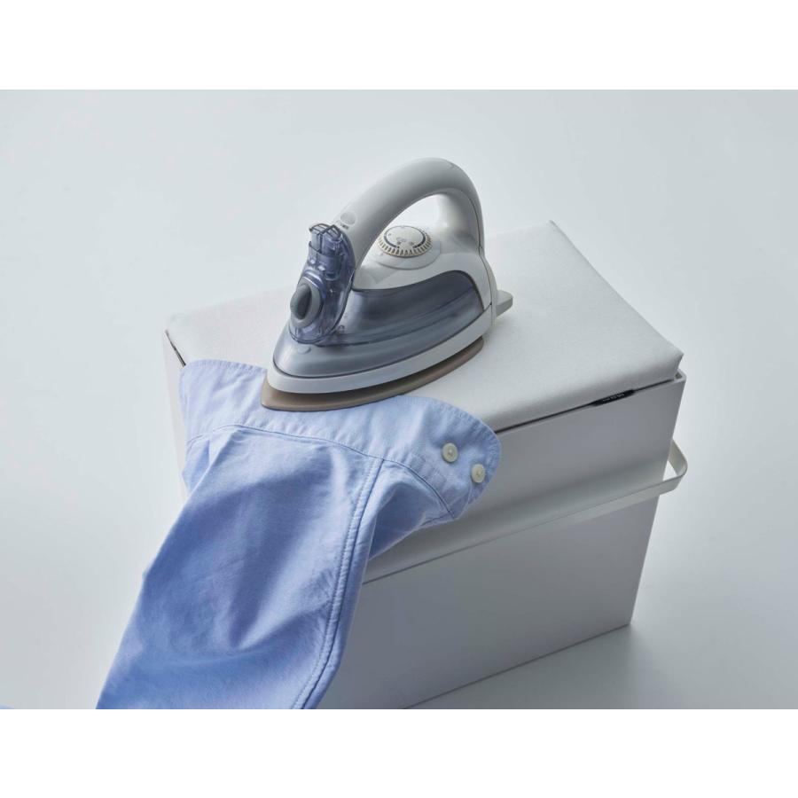 アイロン台 山崎実業 正規品 TOWER タワー アイロン掛けできる蓋付きアイロン収納ケース おすすめ ホワイト | tower | 09