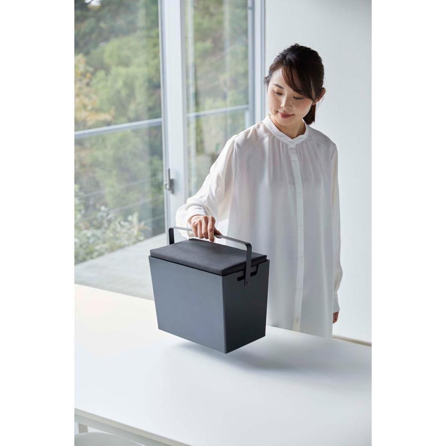 アイロン台 山崎実業 正規品 TOWER タワー アイロン掛けできる蓋付きアイロン収納ケース おすすめ ブラック | tower | 07