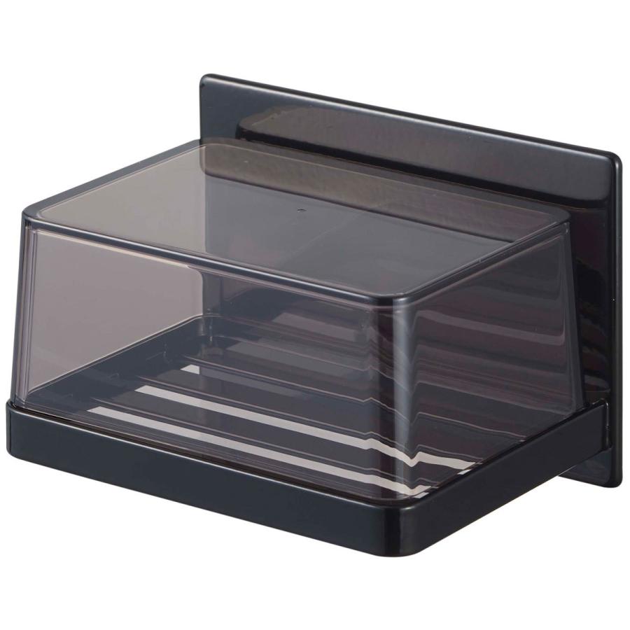 ソープディッシュ 山崎実業 正規品 TOWER タワー マグネットバスルームカバー付きソープトレー 石鹸置き ブラック | tower