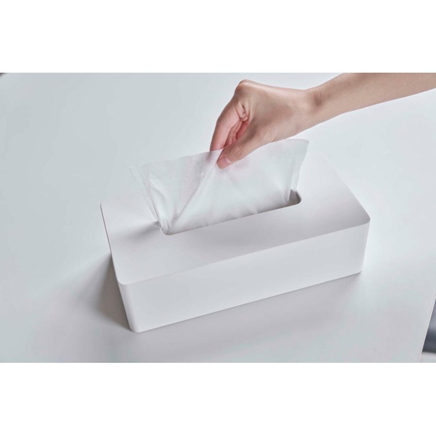 ティッシュケース 山崎実業 正規品 TOWER タワー ティッシュケースレギュラーサイズ ティッシュカバー ホワイト | tower | 03