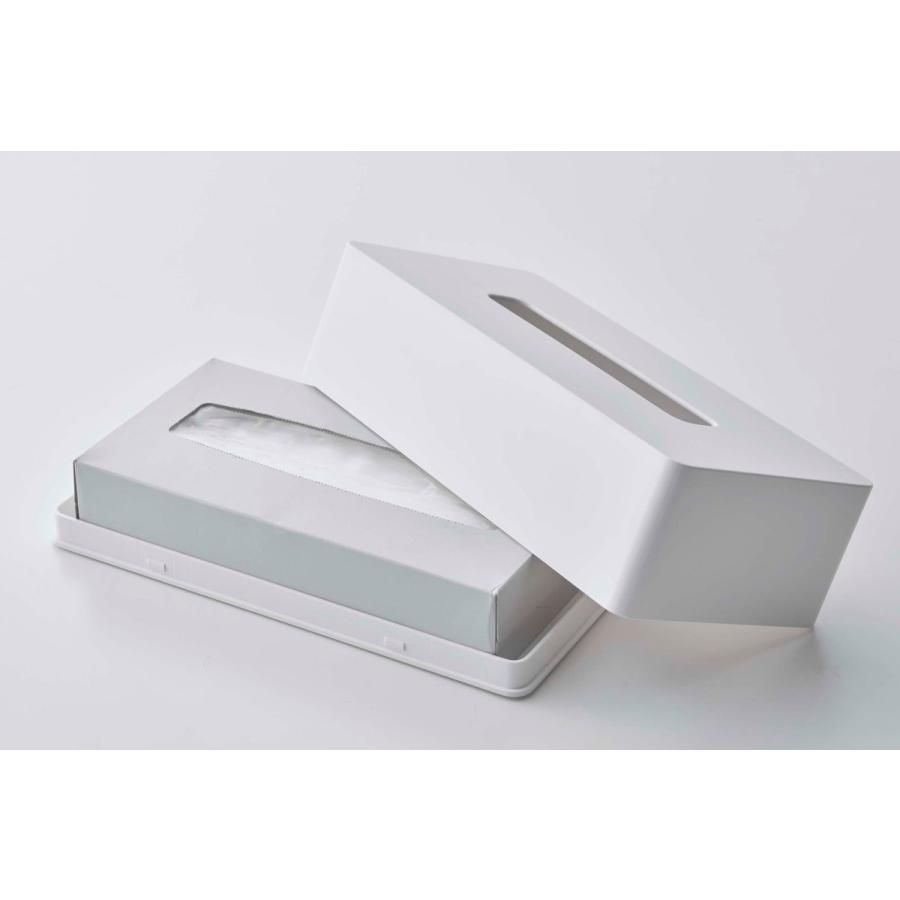 ティッシュケース 山崎実業 正規品 TOWER タワー ティッシュケースレギュラーサイズ ティッシュカバー ホワイト | tower | 05