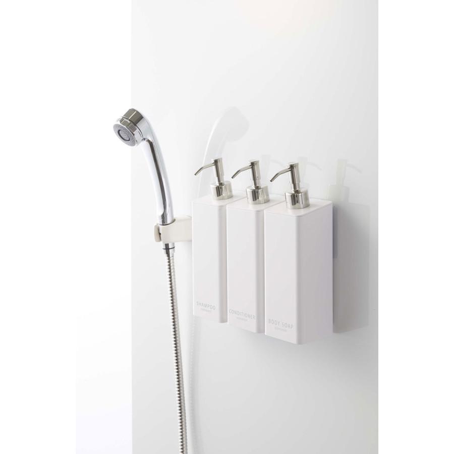 ソープディスペンサー 山崎実業 正規品 TOWER タワー フィルムフック ツーウェイディスペンサー 詰め替え用ボトル シャンプー ホワイト | tower | 05