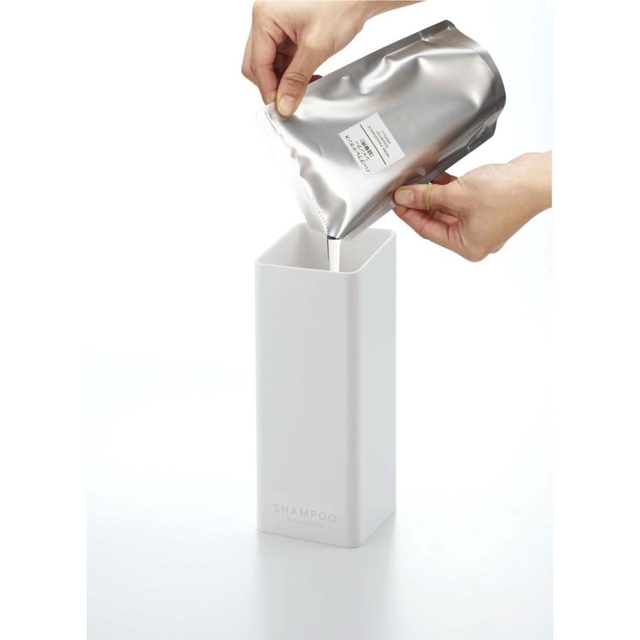 ソープディスペンサー 山崎実業 正規品 TOWER タワー フィルムフック ツーウェイディスペンサー 詰め替え用ボトル シャンプー ホワイト | tower | 07