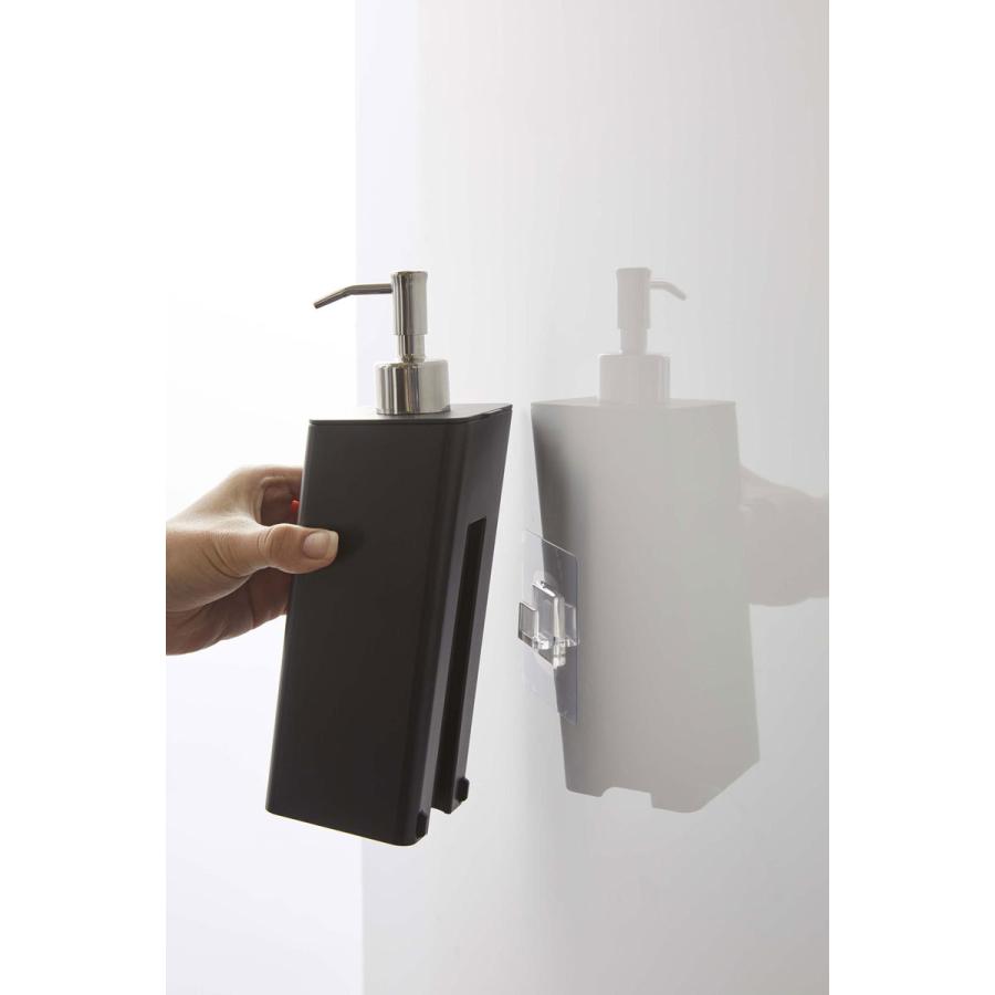 ソープディスペンサー 山崎実業 正規品 TOWER タワー フィルムフック ツーウェイディスペンサー 詰め替え用ボトル シャンプー ブラック | tower | 03