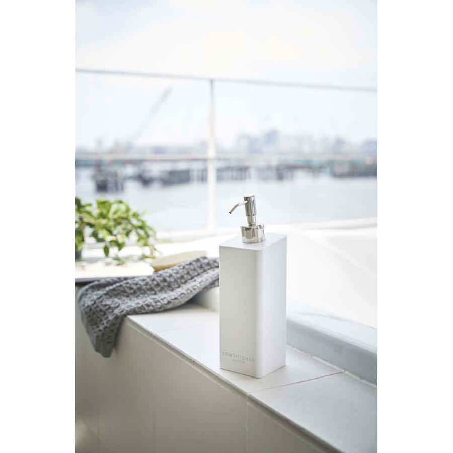 ソープディスペンサー 山崎実業 正規品 TOWER タワー フィルムフック ツーウェイディスペンサー 詰め替え用ボトル コンディショナー ホワイト | tower | 04