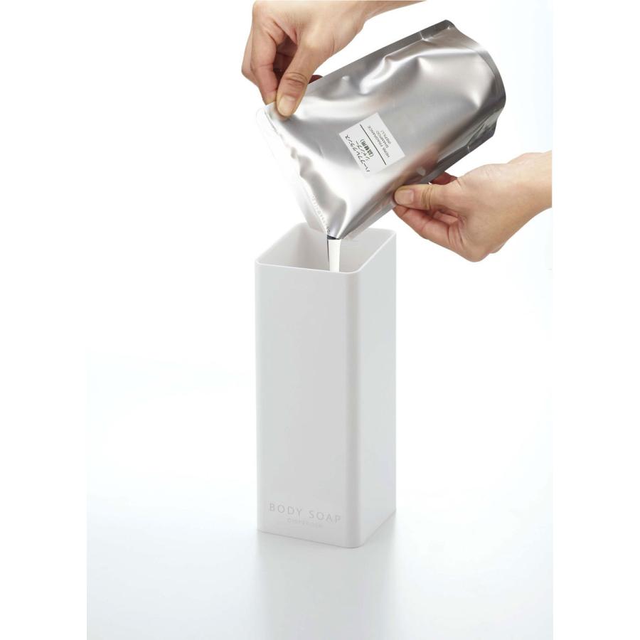 ソープディスペンサー 山崎実業 正規品 TOWER タワー フィルムフック ツーウェイディスペンサー 詰め替え用ボトル ボディソープ ホワイト | tower | 07