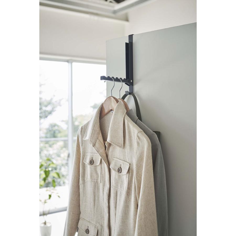 ハンガーラック 山崎実業 正規品 TOWER タワー 使わない時は収納できるドアハンガー パイプハンガー ブラック | tower | 02