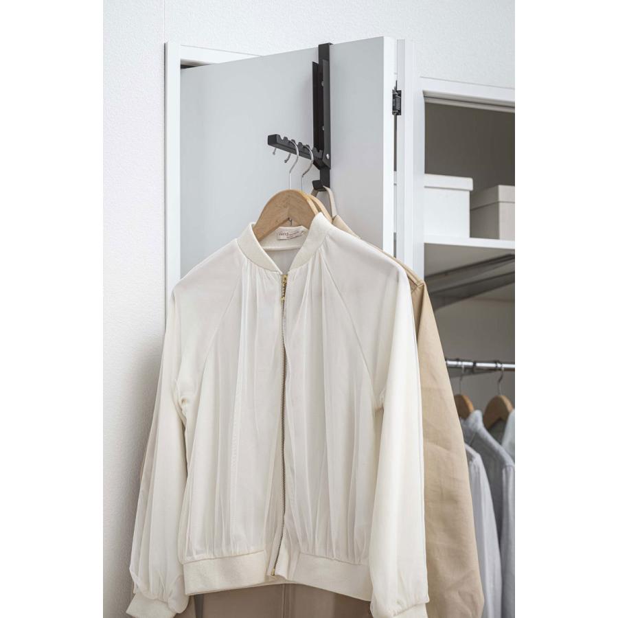 ハンガーラック 山崎実業 正規品 TOWER タワー 使わない時は収納できるドアハンガー パイプハンガー ブラック | tower | 05