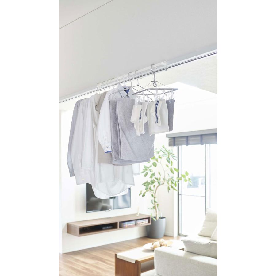アイデア収納 山崎実業 正規品 TOWER タワー 室内物干しハンガーバー アイデア商品 便利グッズ ホワイト | tower | 02