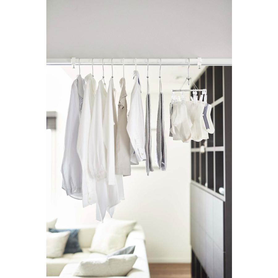 アイデア収納 山崎実業 正規品 TOWER タワー 室内物干しハンガーバー アイデア商品 便利グッズ ホワイト | tower | 04