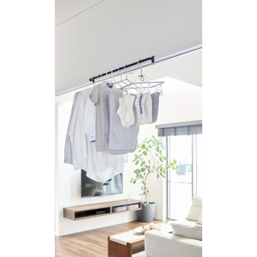 アイデア収納 山崎実業 正規品 TOWER タワー 室内物干しハンガーバー アイデア商品 便利グッズ ブラック | tower | 02