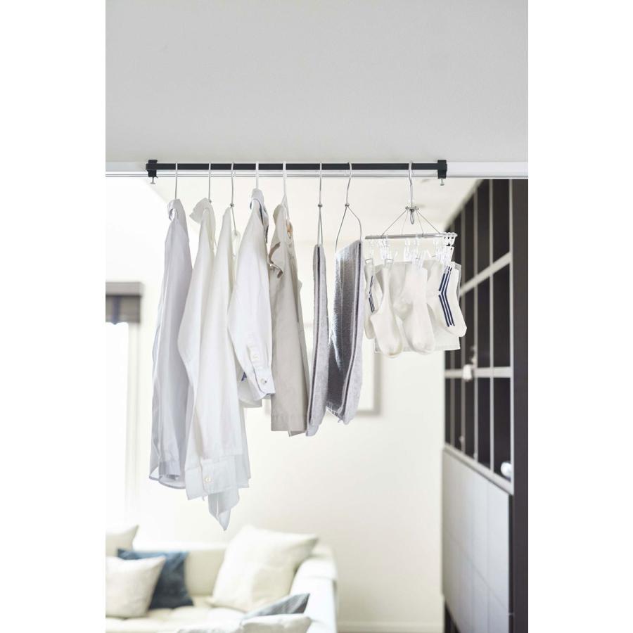 アイデア収納 山崎実業 正規品 TOWER タワー 室内物干しハンガーバー アイデア商品 便利グッズ ブラック | tower | 04