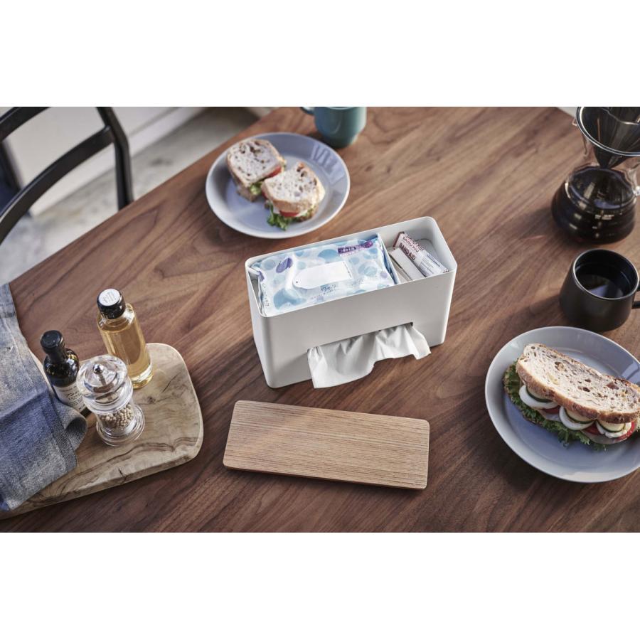 ティッシュケース YAMAZAKI RIN ティッシュ＆ウェットシートケース ティッシュカバー 山崎実業 リン ナチュラル |  | 04