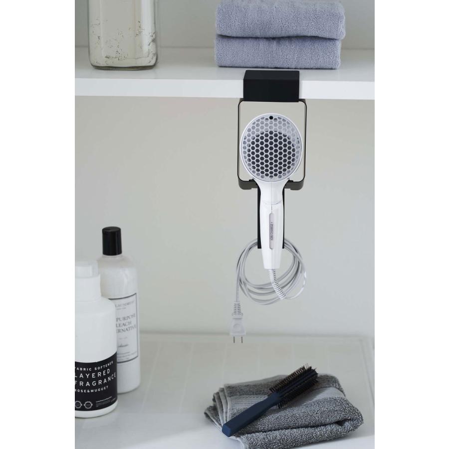 ドライヤーホルダー 山崎実業 正規品 TOWER タワー 棚下ドライヤーホルダー ドライヤー収納ラック ブラック | tower | 04