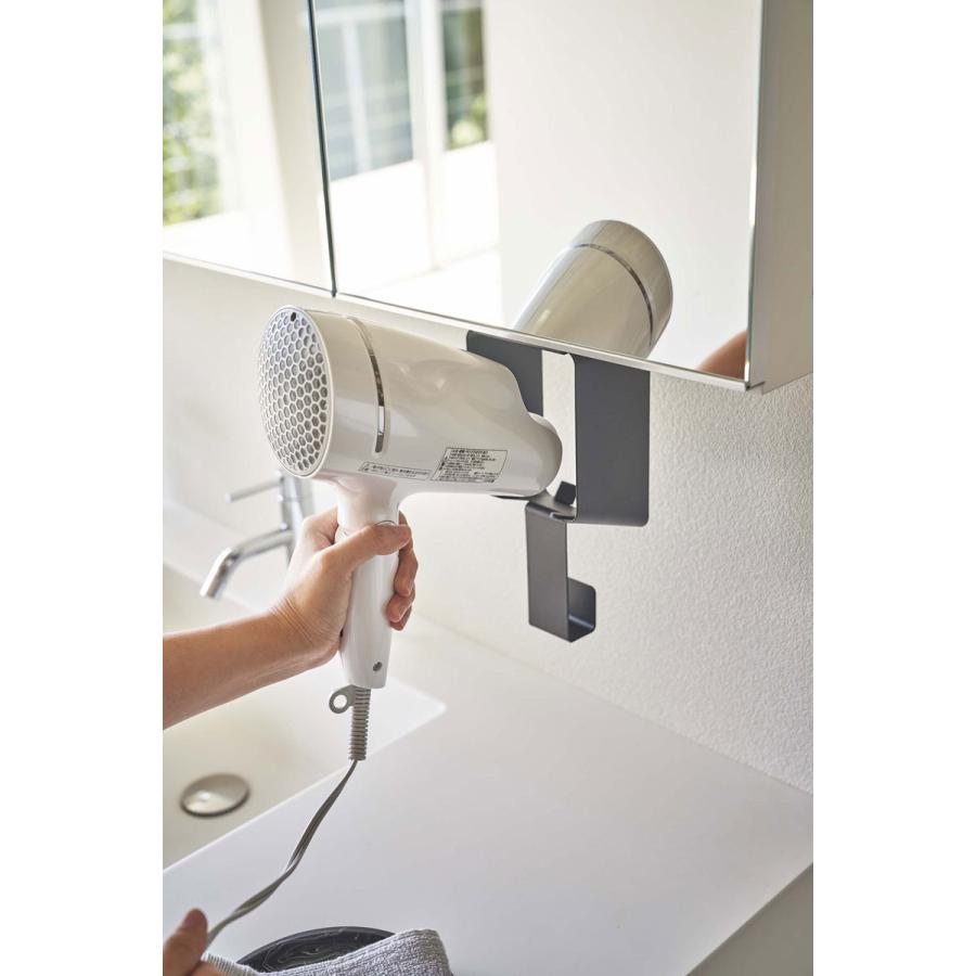 ドライヤーホルダー 山崎実業 正規品 TOWER タワー 棚下ドライヤーホルダー ドライヤー収納ラック ブラック | tower | 06