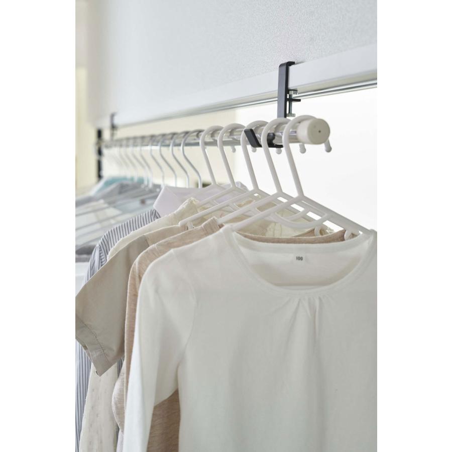 室内干しグッズ 山崎実業 正規品 TOWER タワー 室内物干しポールホルダー 2個組 物干し竿 ブラック | tower | 04