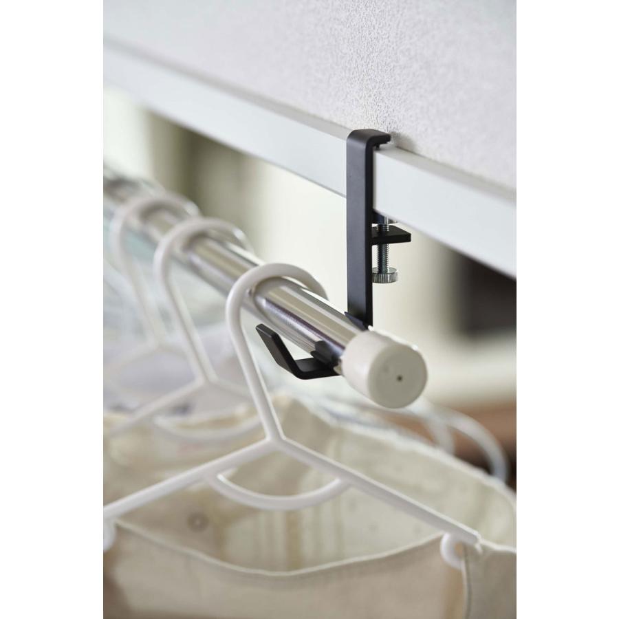 室内干しグッズ 山崎実業 正規品 TOWER タワー 室内物干しポールホルダー 2個組 物干し竿 ブラック | tower | 06