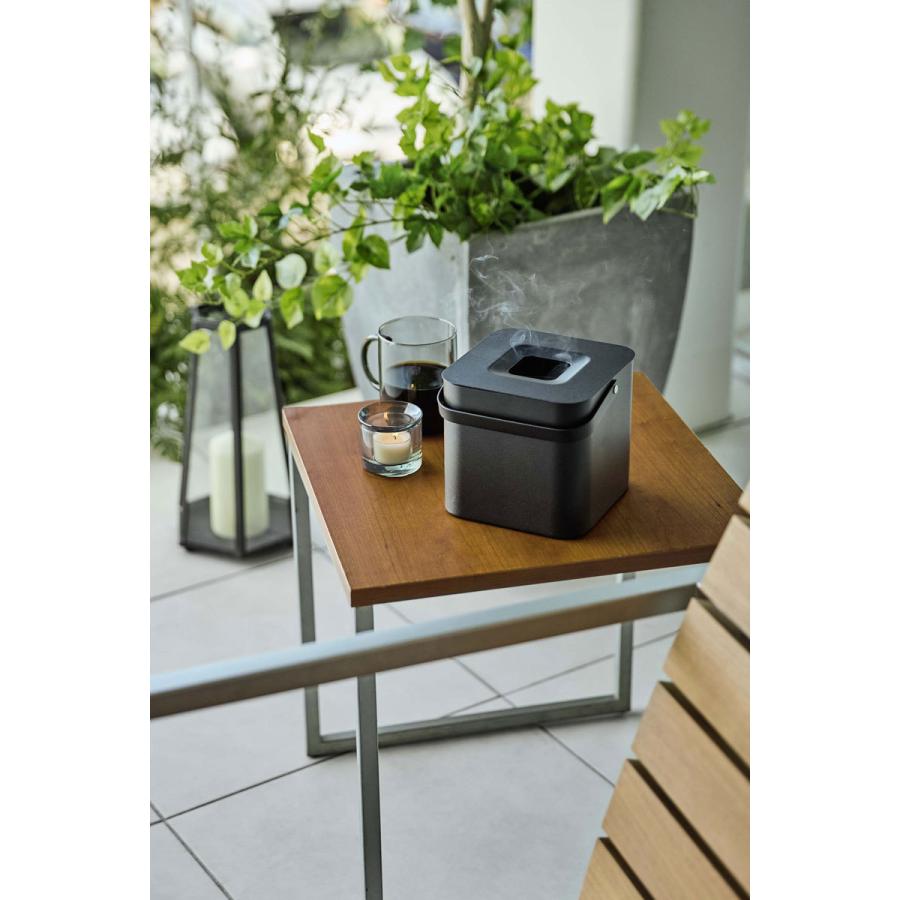 蚊取り線香入れ 山崎実業 正規品 TOWER タワー そのまま入れられる蚊取り線香ポット 蚊遣り 蚊やり器 角形 ブラック | tower | 04