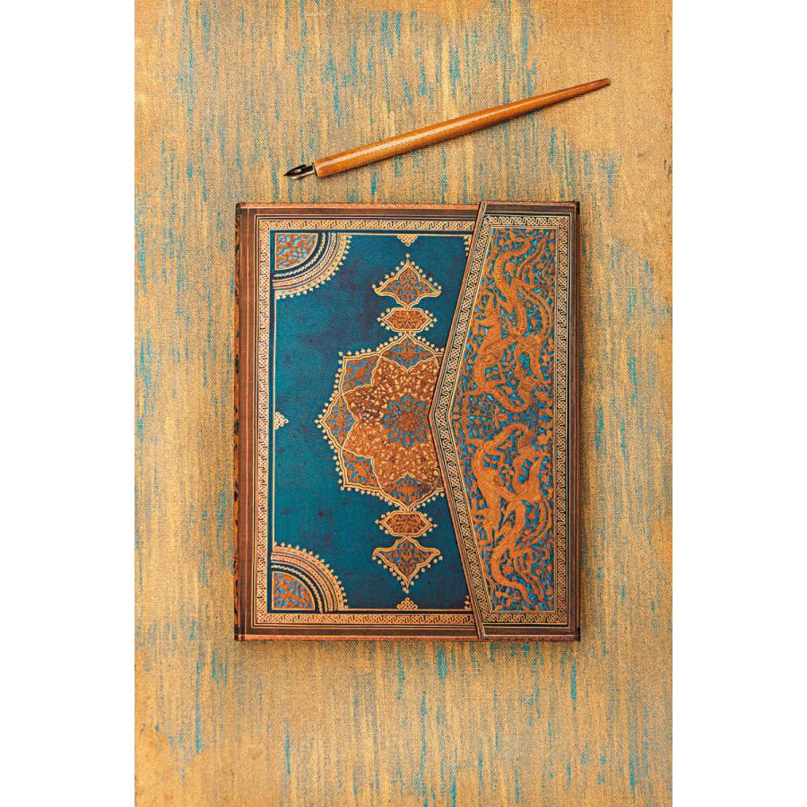 【在庫処分】ノートブック ペーパーブランクス MIDI ハードカバー 罫線 paperblanks ミディ サファヴィー・インディゴ | paperblanks | 01