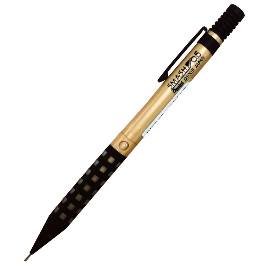 シャープペン Pentel スマッシュ オリジナルスマッシュ シャーペン シャープペンシル ぺんてる Limited SMASH 0.5 ゴールドブラッククリアグリップ軸 | ぺんてる