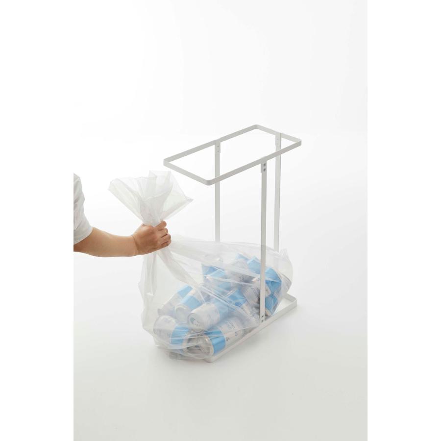 ゴミ箱 山崎実業 正規品 TOWER タワー スリム蓋付き分別ゴミ袋ホルダー 45L ダストボックス ごみ箱 ホワイト | tower | 09