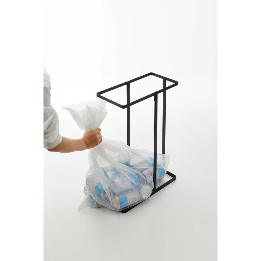 ゴミ箱 山崎実業 正規品 TOWER タワー スリム蓋付き分別ゴミ袋ホルダー 45L 2個組 ダストボックス ごみ箱 ブラック | tower | 09