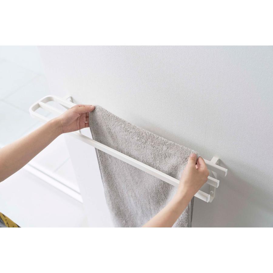 バスタオルハンガー 山崎実業 正規品 TOWER タワー ウォールバスタオルハンガー バスタオル掛け タオルハンガー ホワイト | tower | 08