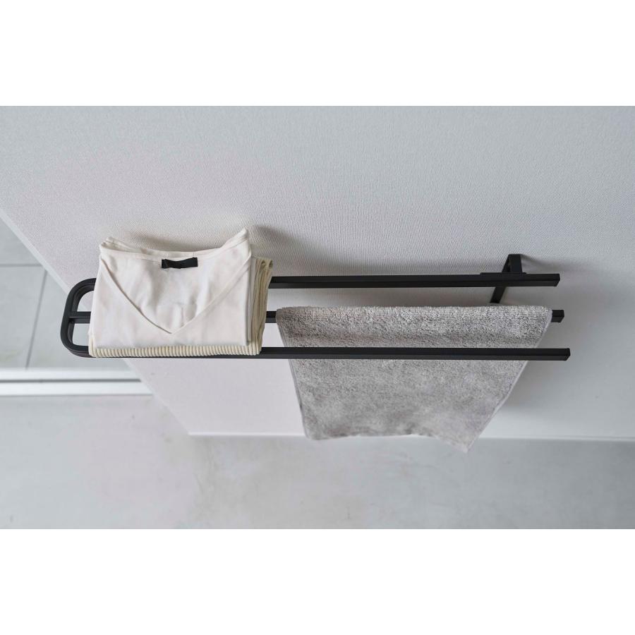 バスタオルハンガー 山崎実業 正規品 TOWER タワー ウォールバスタオルハンガー バスタオル掛け タオルハンガー ブラック | tower | 03