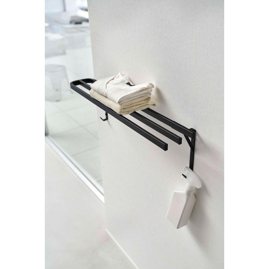 バスタオルハンガー 山崎実業 正規品 TOWER タワー ウォールバスタオルハンガー バスタオル掛け タオルハンガー ブラック | tower | 04