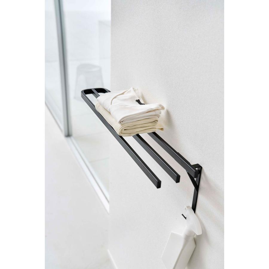 バスタオルハンガー 山崎実業 正規品 TOWER タワー ウォールバスタオルハンガー バスタオル掛け タオルハンガー ブラック | tower | 05