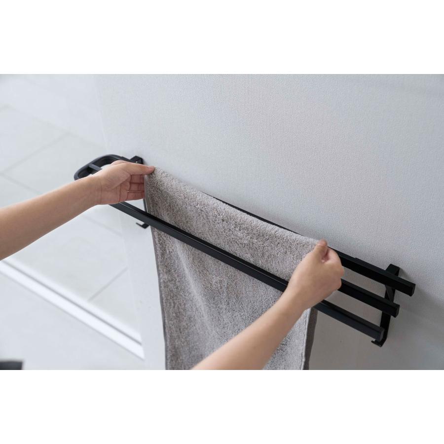 バスタオルハンガー 山崎実業 正規品 TOWER タワー ウォールバスタオルハンガー バスタオル掛け タオルハンガー ブラック | tower | 08