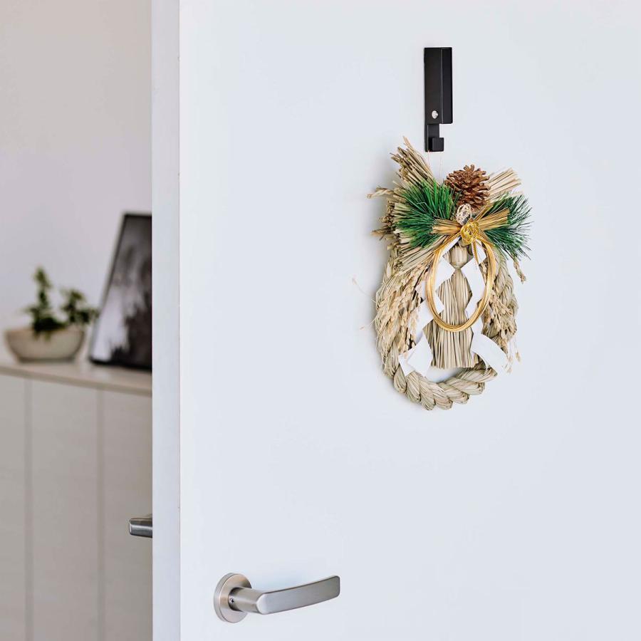 壁掛けフック 山崎実業 正規品 TOWER タワー 風鈴＆しめ縄ホルダー しめ縄フック 風鈴フック しめ縄掛け クリスマスリース掛け ブラック | tower