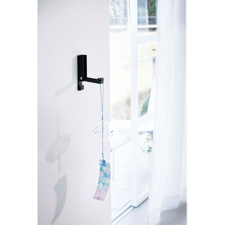 壁掛けフック 山崎実業 正規品 TOWER タワー 風鈴＆しめ縄ホルダー しめ縄フック 風鈴フック しめ縄掛け クリスマスリース掛け ブラック | tower | 03