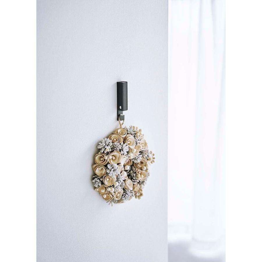 壁掛けフック 山崎実業 正規品 TOWER タワー 風鈴＆しめ縄ホルダー しめ縄フック 風鈴フック しめ縄掛け クリスマスリース掛け ブラック | tower | 04