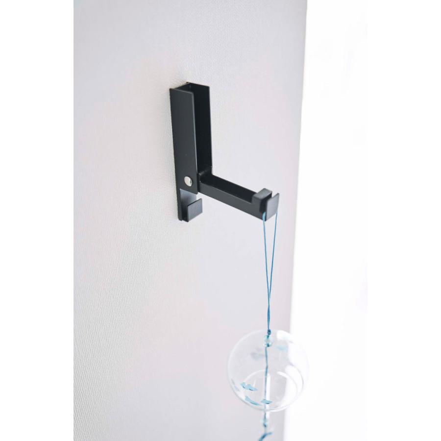 壁掛けフック 山崎実業 正規品 TOWER タワー 風鈴＆しめ縄ホルダー しめ縄フック 風鈴フック しめ縄掛け クリスマスリース掛け ブラック | tower | 05