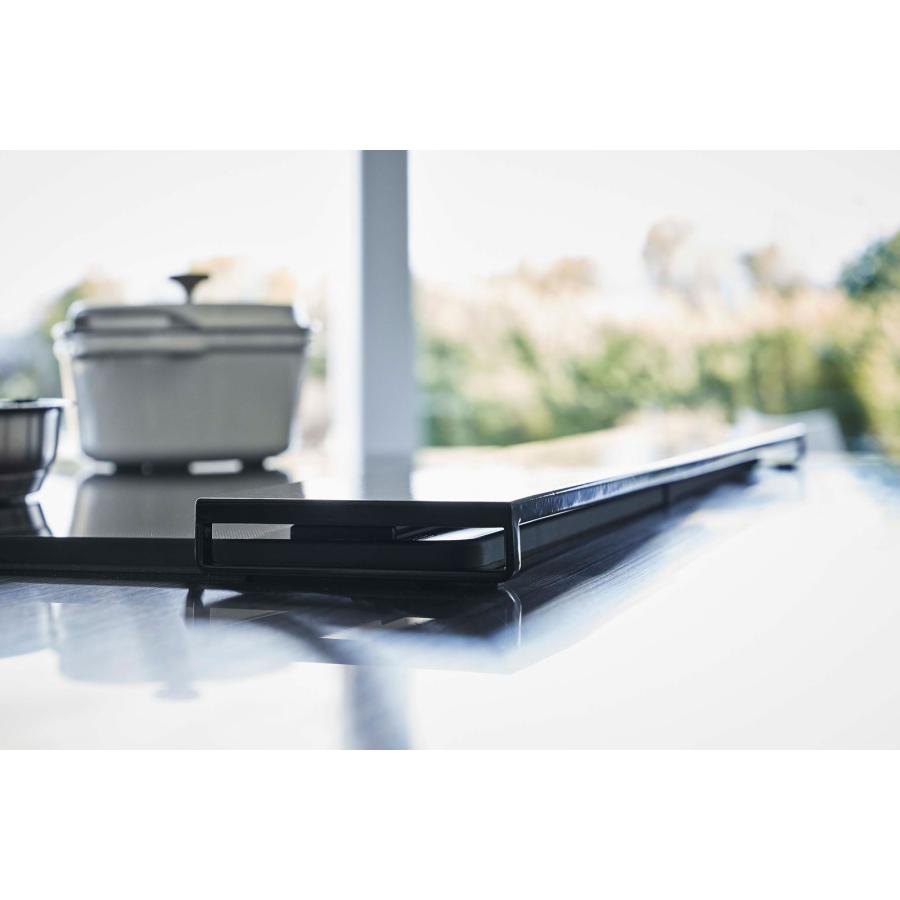 排気口カバー 山崎実業 正規品 TOWER タワー 排気口カバー フラットタイプ W60 コンロ周り 油汚れ 薄型 60cm ブラック | tower | 06