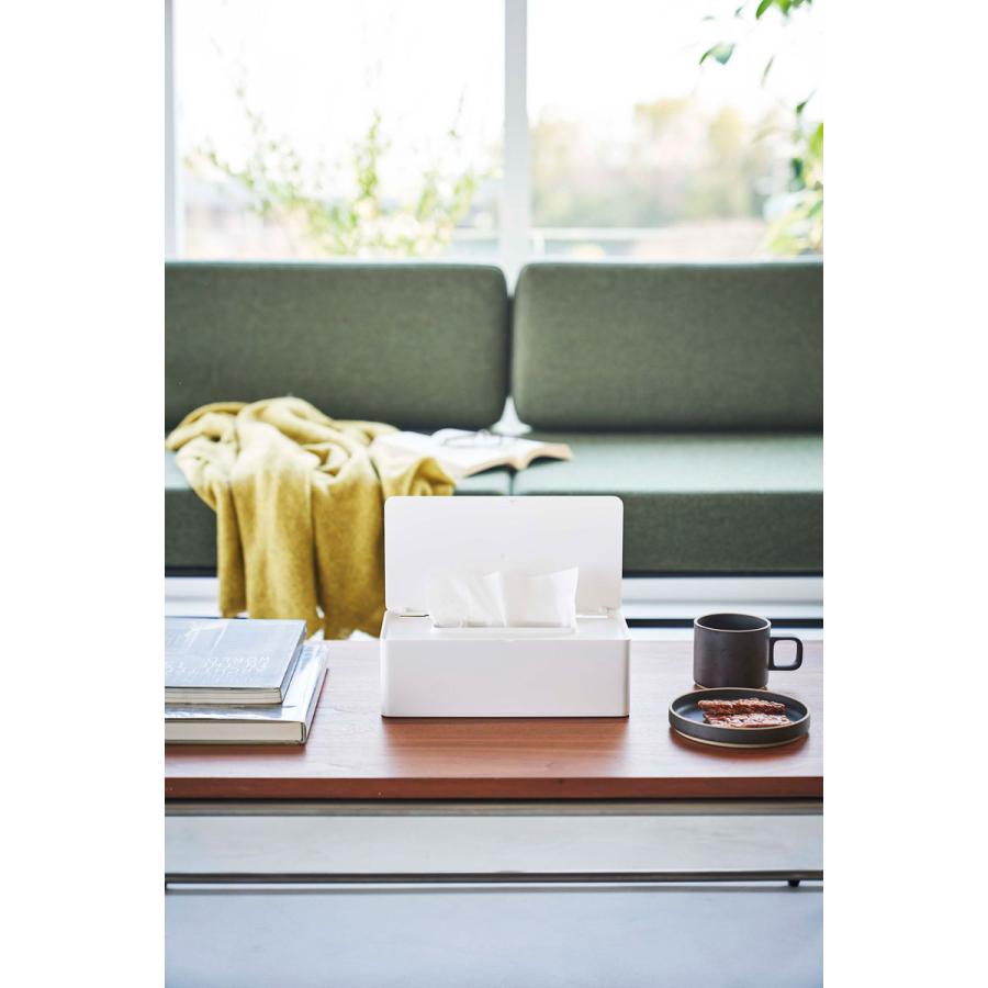 ティッシュケース 山崎実業 正規品 TOWER タワー 蓋付きティッシュケース レギュラーサイズ ティッシュカバー ティッシュケース ホワイト | tower | 04