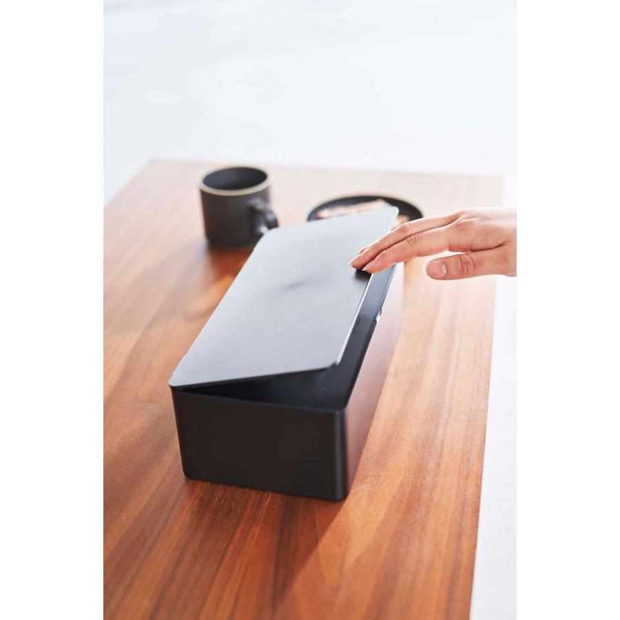 ティッシュケース 山崎実業 正規品 TOWER タワー 蓋付きティッシュケース レギュラーサイズ ティッシュカバー ティッシュケース ブラック | tower | 08