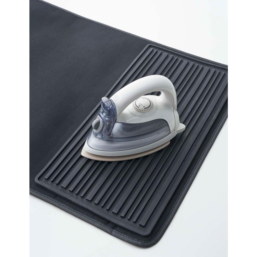 アイロンマット 山崎実業 正規品 TOWER タワー シリコーンアイロン置付くるくるアイロンマット コンパクト 収納 アイロンマット ブラック | tower | 05