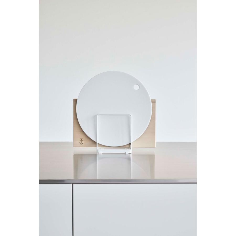 まな板スタンド 山崎実業 正規品 TOWER タワー 丸いまな板が置ける まな板スタンド まな板立て まな板収納  ホワイト | tower | 04