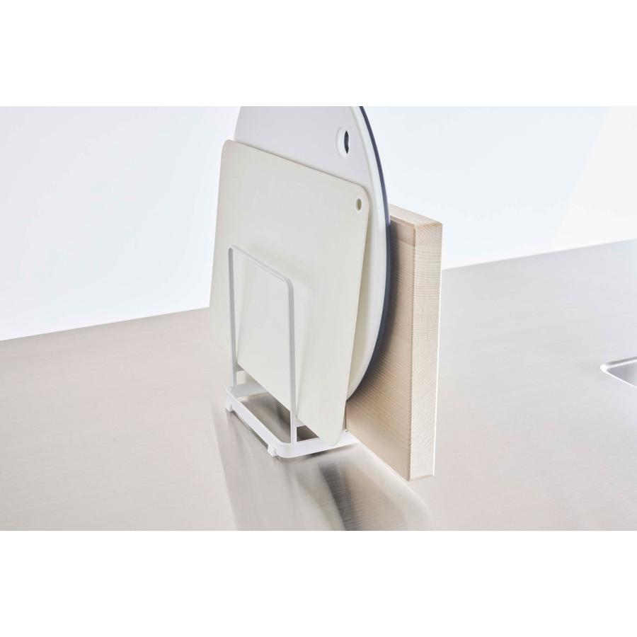 まな板スタンド 山崎実業 正規品 TOWER タワー 丸いまな板が置ける まな板スタンド まな板立て まな板収納  ホワイト | tower | 05