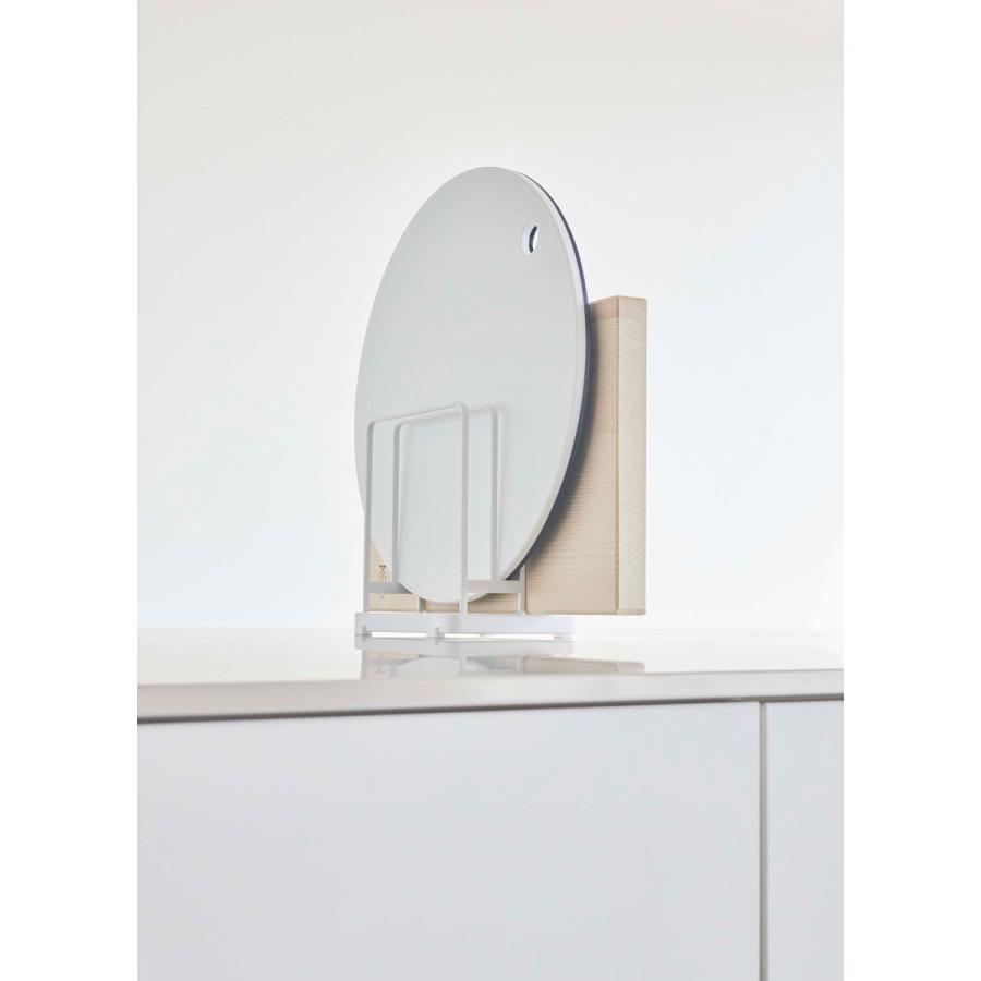 まな板スタンド 山崎実業 正規品 TOWER タワー 丸いまな板が置ける まな板スタンド まな板立て まな板収納  ホワイト | tower | 06