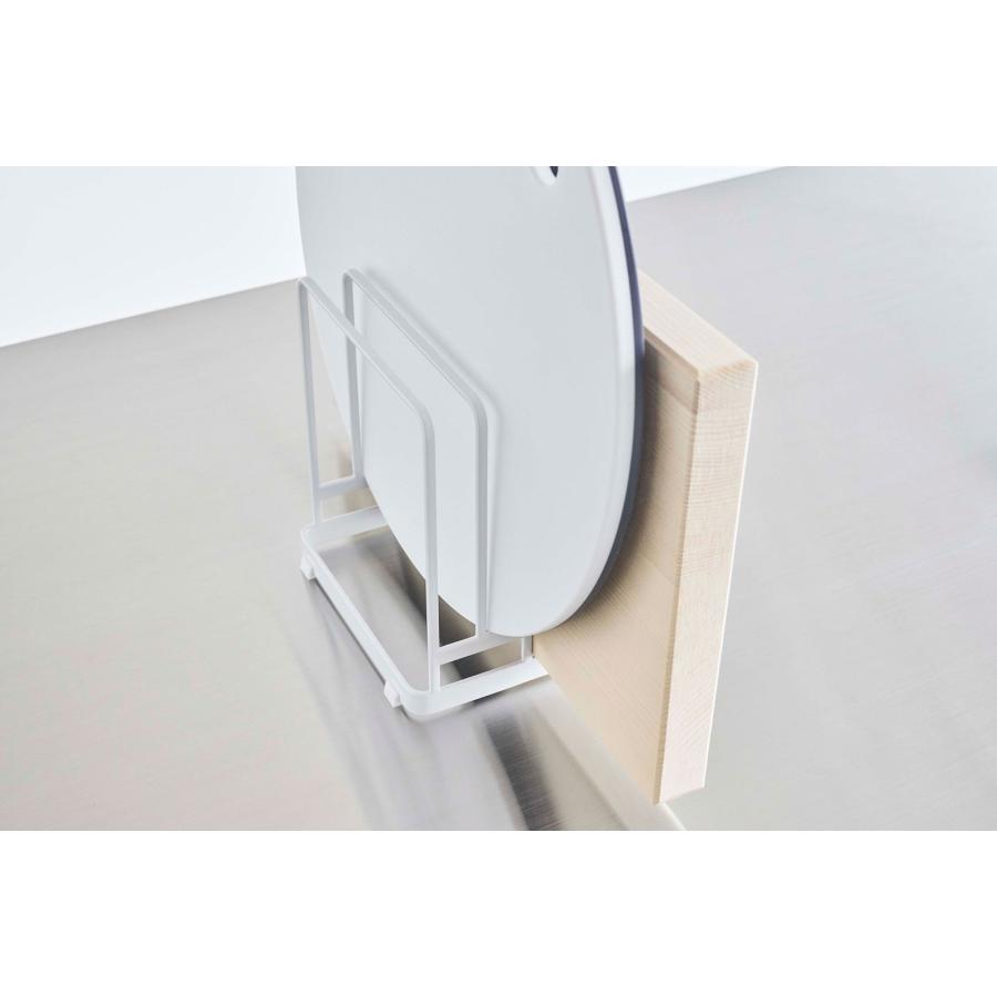 まな板スタンド 山崎実業 正規品 TOWER タワー 丸いまな板が置ける まな板スタンド まな板立て まな板収納  ホワイト | tower | 08