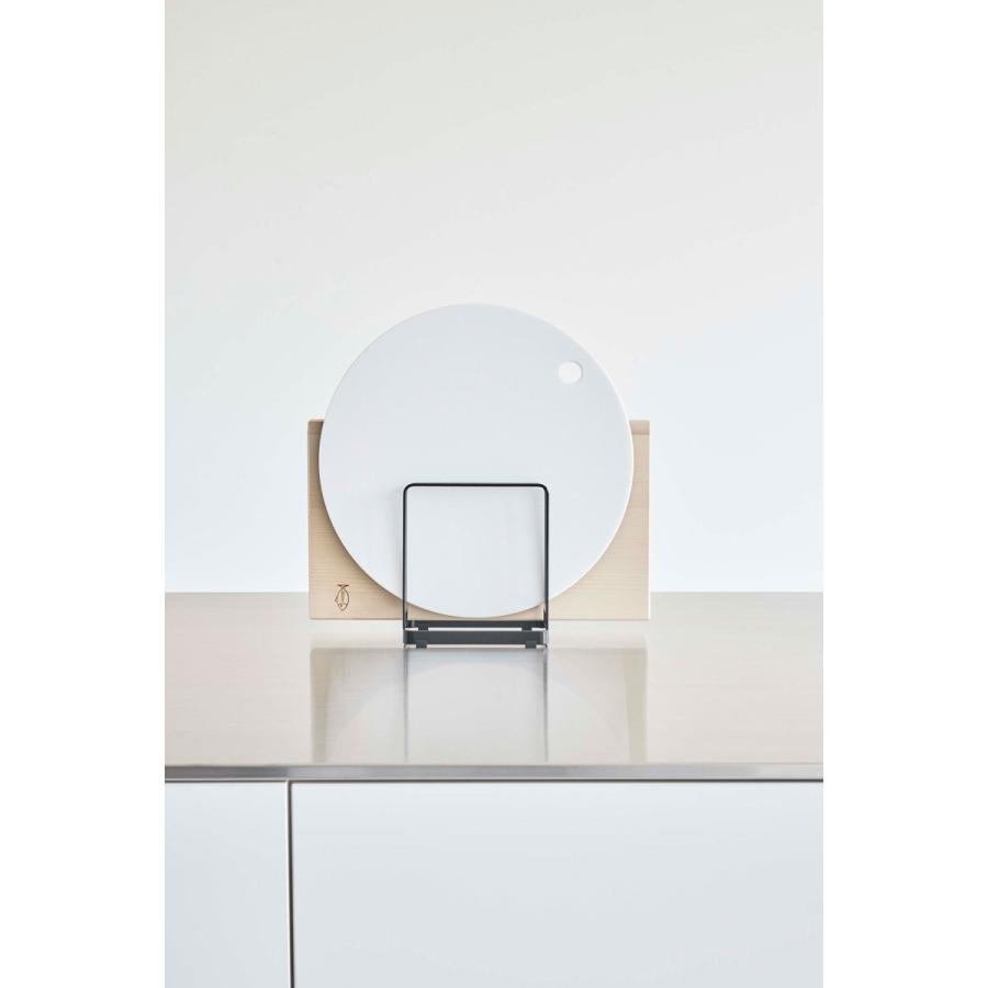 まな板スタンド 山崎実業 正規品 TOWER タワー 丸いまな板が置ける まな板スタンド まな板立て まな板収納  ブラック | tower | 04