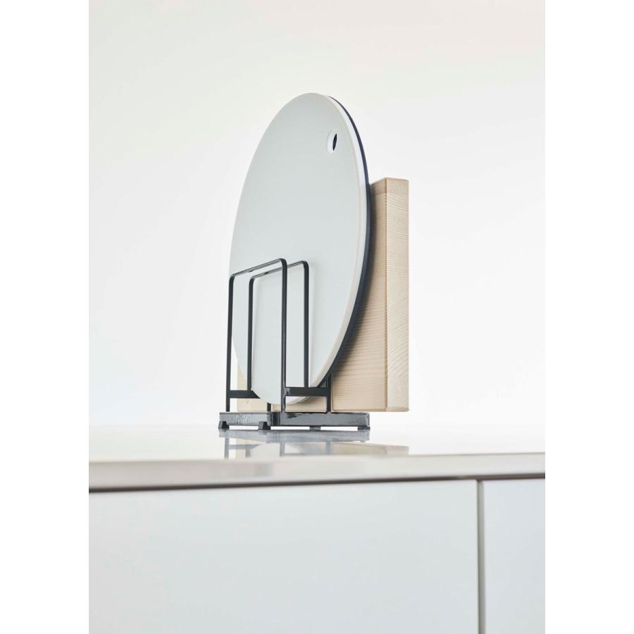 まな板スタンド 山崎実業 正規品 TOWER タワー 丸いまな板が置ける まな板スタンド まな板立て まな板収納  ブラック | tower | 06