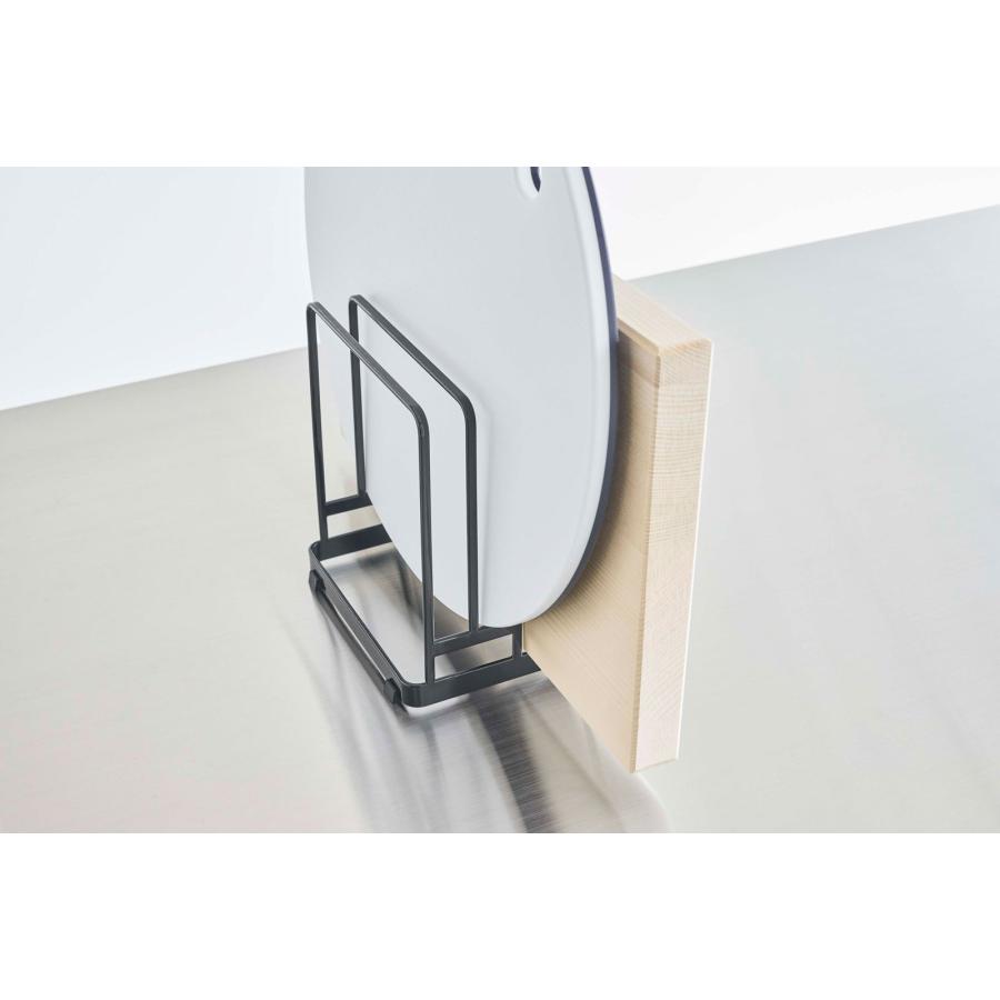 まな板スタンド 山崎実業 正規品 TOWER タワー 丸いまな板が置ける まな板スタンド まな板立て まな板収納  ブラック | tower | 08